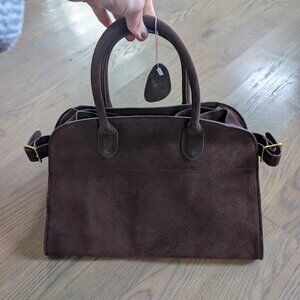 Brown suede purse